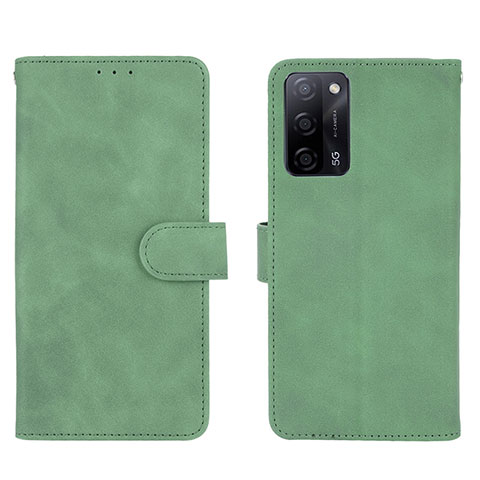 Handytasche Stand Schutzhülle Flip Leder Hülle L01Z für Oppo A53s 5G Grün