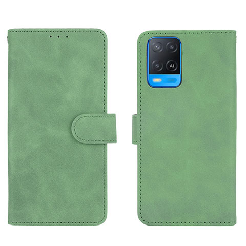 Handytasche Stand Schutzhülle Flip Leder Hülle L01Z für Oppo A54 4G Grün