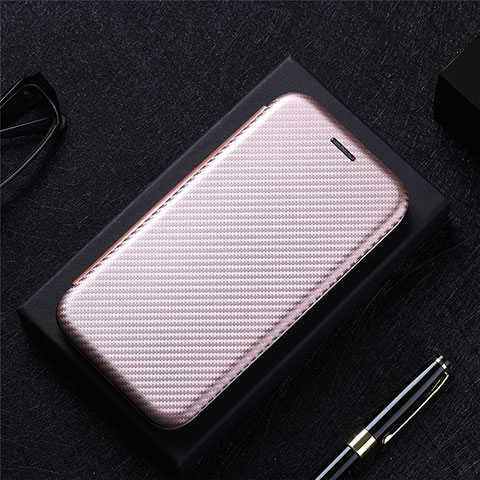 Handytasche Stand Schutzhülle Flip Leder Hülle L01Z für Oppo A55 4G Rosegold