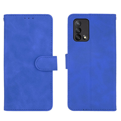 Handytasche Stand Schutzhülle Flip Leder Hülle L01Z für Oppo A74 4G Blau