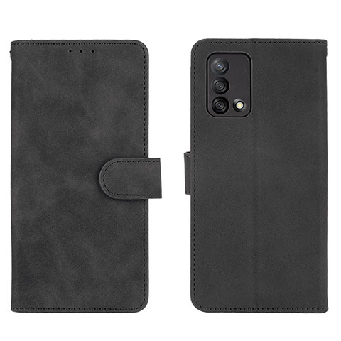 Handytasche Stand Schutzhülle Flip Leder Hülle L01Z für Oppo A74 4G Schwarz