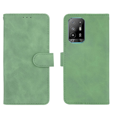 Handytasche Stand Schutzhülle Flip Leder Hülle L01Z für Oppo A95 5G Grün