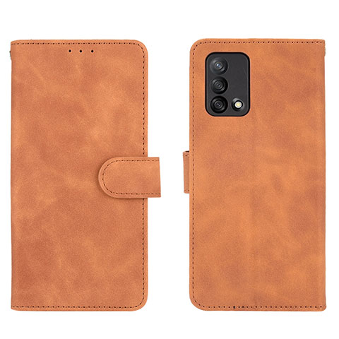 Handytasche Stand Schutzhülle Flip Leder Hülle L01Z für Oppo F19 Braun