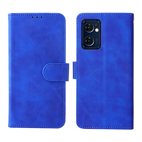 Handytasche Stand Schutzhülle Flip Leder Hülle L01Z für Oppo Find X5 Lite 5G Blau