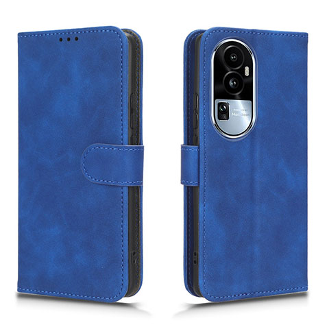 Handytasche Stand Schutzhülle Flip Leder Hülle L01Z für Oppo Reno10 Pro+ Plus 5G Blau