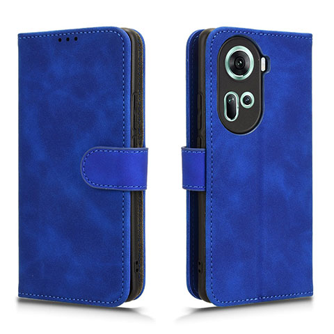 Handytasche Stand Schutzhülle Flip Leder Hülle L01Z für Oppo Reno11 5G Blau