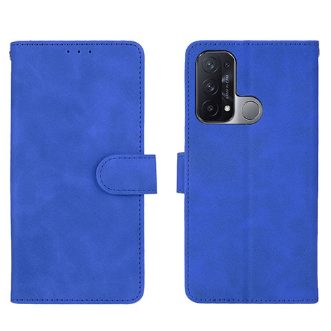 Handytasche Stand Schutzhülle Flip Leder Hülle L01Z für Oppo Reno5 A Blau