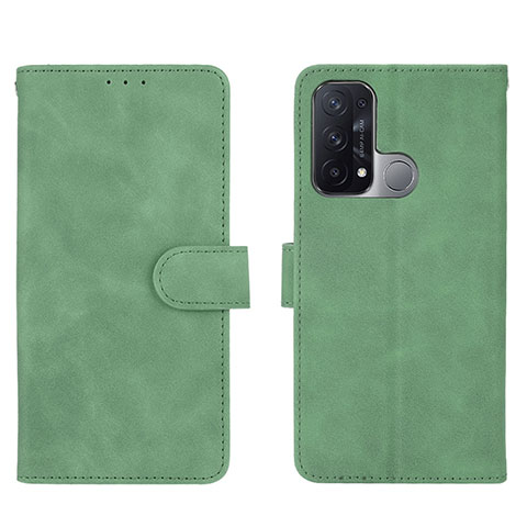 Handytasche Stand Schutzhülle Flip Leder Hülle L01Z für Oppo Reno5 A Grün