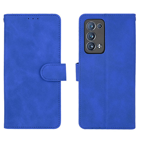 Handytasche Stand Schutzhülle Flip Leder Hülle L01Z für Oppo Reno6 Pro 5G Blau