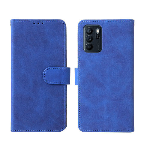 Handytasche Stand Schutzhülle Flip Leder Hülle L01Z für Oppo Reno6 Z 5G Blau