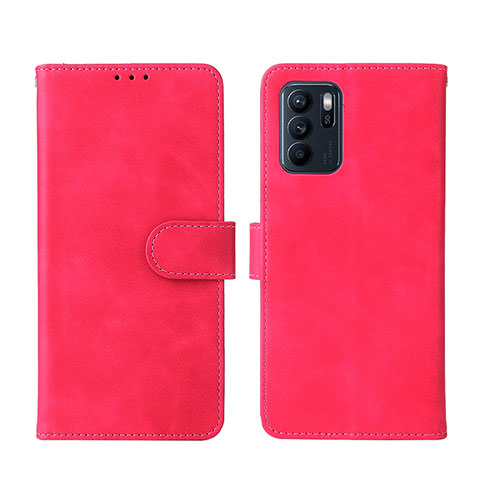 Handytasche Stand Schutzhülle Flip Leder Hülle L01Z für Oppo Reno6 Z 5G Pink