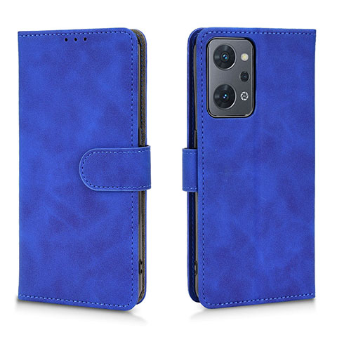 Handytasche Stand Schutzhülle Flip Leder Hülle L01Z für Oppo Reno7 A Blau