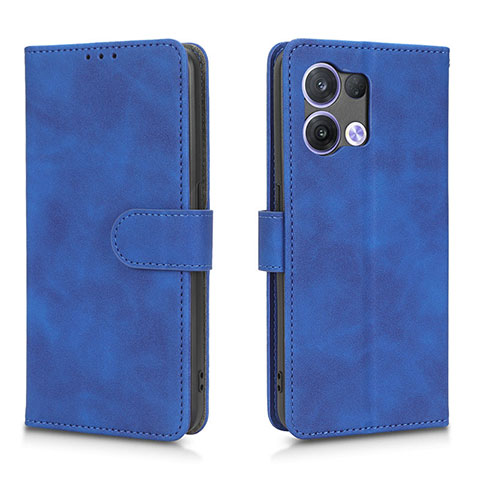 Handytasche Stand Schutzhülle Flip Leder Hülle L01Z für Oppo Reno8 5G Blau