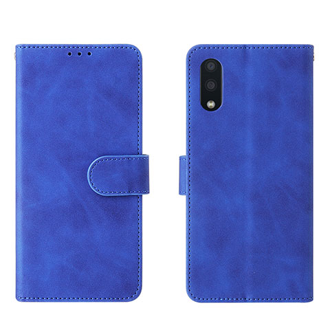 Handytasche Stand Schutzhülle Flip Leder Hülle L01Z für Samsung Galaxy A02 Blau