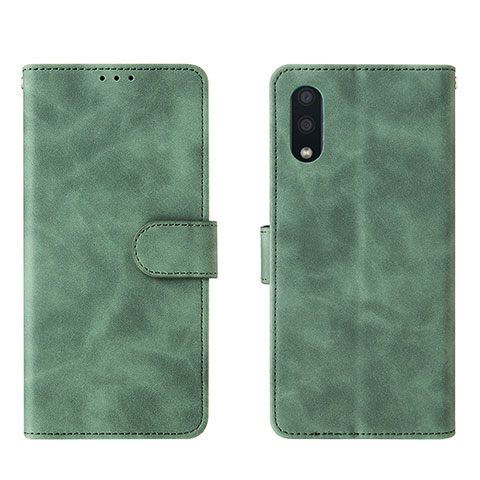 Handytasche Stand Schutzhülle Flip Leder Hülle L01Z für Samsung Galaxy A02 Grün