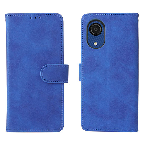 Handytasche Stand Schutzhülle Flip Leder Hülle L01Z für Samsung Galaxy A03 Core Blau