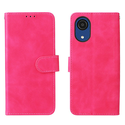 Handytasche Stand Schutzhülle Flip Leder Hülle L01Z für Samsung Galaxy A03 Core Pink