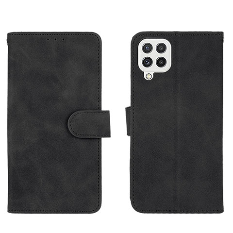 Handytasche Stand Schutzhülle Flip Leder Hülle L01Z für Samsung Galaxy A22 4G Schwarz