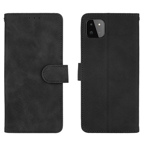 Handytasche Stand Schutzhülle Flip Leder Hülle L01Z für Samsung Galaxy A22 5G Schwarz