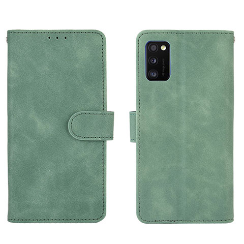 Handytasche Stand Schutzhülle Flip Leder Hülle L01Z für Samsung Galaxy A41 Grün