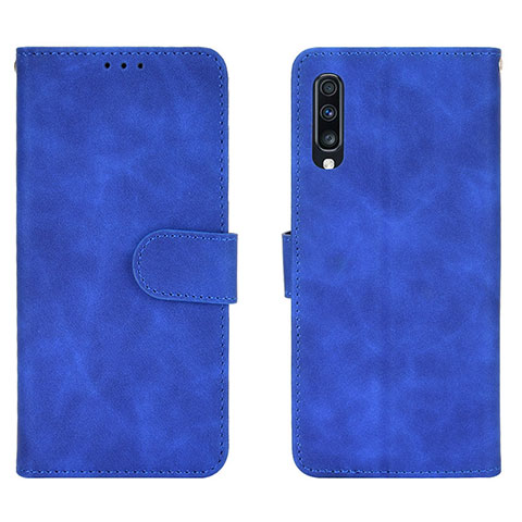 Handytasche Stand Schutzhülle Flip Leder Hülle L01Z für Samsung Galaxy A70 Blau