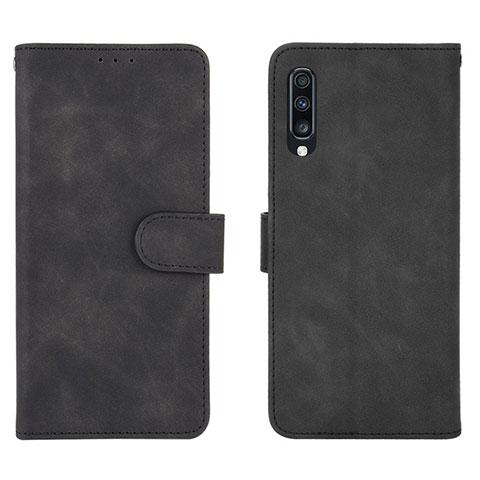 Handytasche Stand Schutzhülle Flip Leder Hülle L01Z für Samsung Galaxy A70 Schwarz