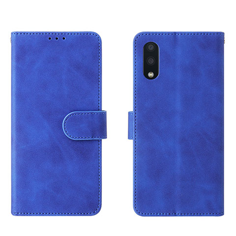 Handytasche Stand Schutzhülle Flip Leder Hülle L01Z für Samsung Galaxy M02 Blau