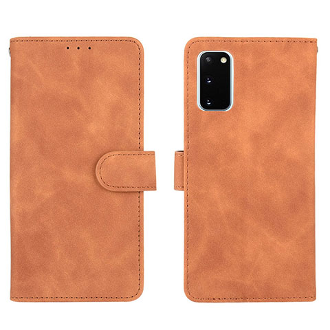 Handytasche Stand Schutzhülle Flip Leder Hülle L01Z für Samsung Galaxy S20 FE (2022) 5G Braun