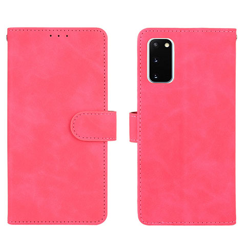 Handytasche Stand Schutzhülle Flip Leder Hülle L01Z für Samsung Galaxy S20 FE 4G Pink