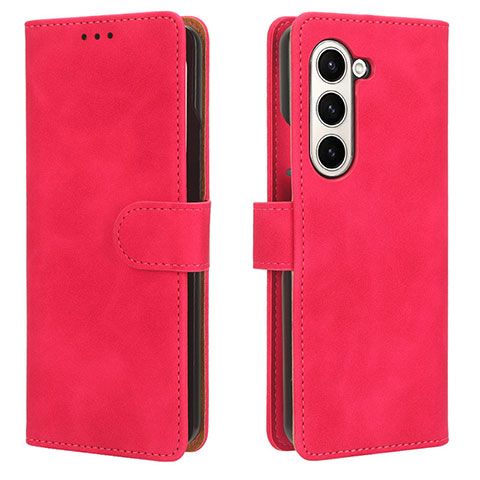 Handytasche Stand Schutzhülle Flip Leder Hülle L01Z für Samsung Galaxy Z Fold5 5G Pink