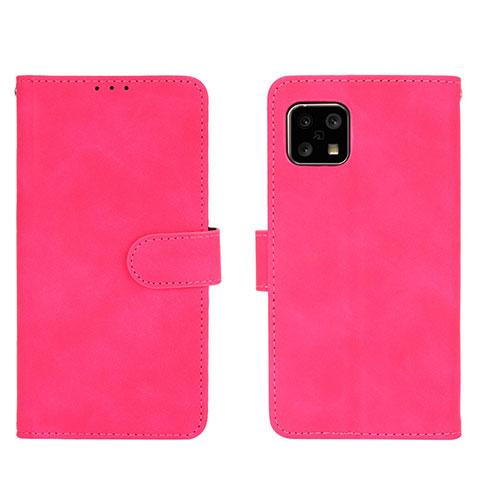 Handytasche Stand Schutzhülle Flip Leder Hülle L01Z für Sharp Aquos Sense4 Basic Pink