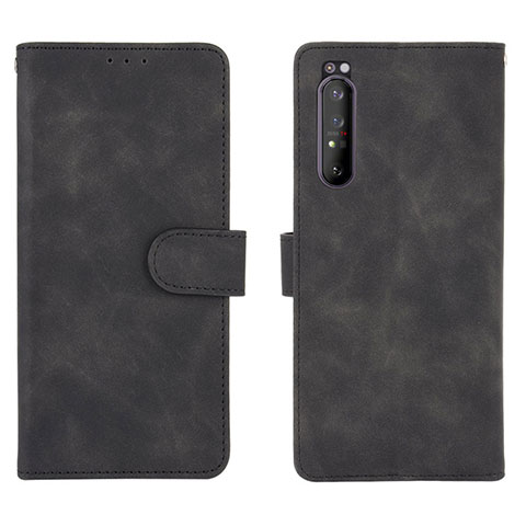 Handytasche Stand Schutzhülle Flip Leder Hülle L01Z für Sony Xperia 1 II Schwarz