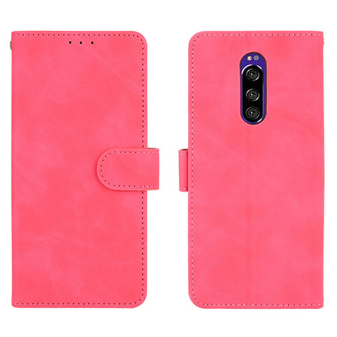 Handytasche Stand Schutzhülle Flip Leder Hülle L01Z für Sony Xperia 1 Pink