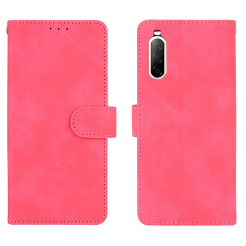 Handytasche Stand Schutzhülle Flip Leder Hülle L01Z für Sony Xperia 10 II Pink