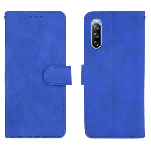 Handytasche Stand Schutzhülle Flip Leder Hülle L01Z für Sony Xperia 10 III Blau