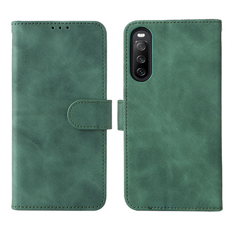 Handytasche Stand Schutzhülle Flip Leder Hülle L01Z für Sony Xperia 10 V Grün