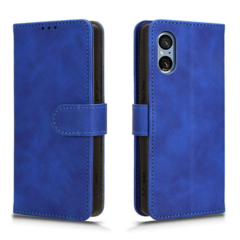 Handytasche Stand Schutzhülle Flip Leder Hülle L01Z für Sony Xperia 5 V Blau