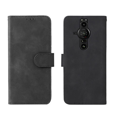 Handytasche Stand Schutzhülle Flip Leder Hülle L01Z für Sony Xperia PRO-I Schwarz