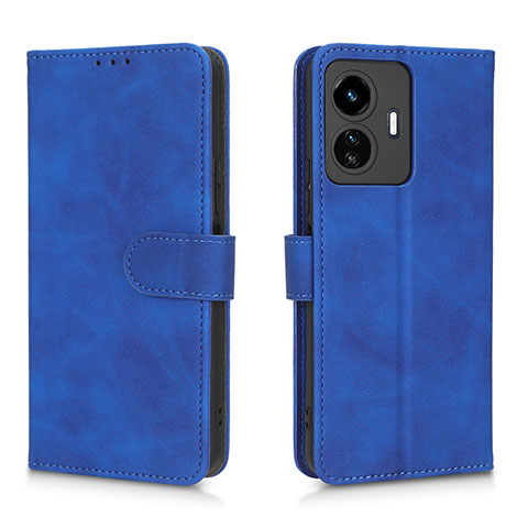 Handytasche Stand Schutzhülle Flip Leder Hülle L01Z für Vivo iQOO Z6 Lite 5G Blau