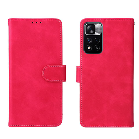 Handytasche Stand Schutzhülle Flip Leder Hülle L01Z für Xiaomi Mi 11i 5G (2022) Pink