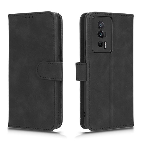 Handytasche Stand Schutzhülle Flip Leder Hülle L01Z für Xiaomi Poco F5 Pro 5G Schwarz