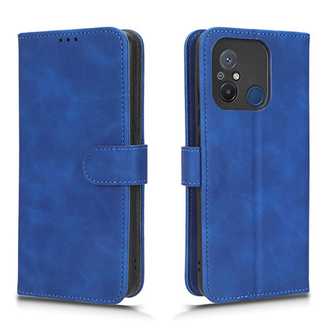 Handytasche Stand Schutzhülle Flip Leder Hülle L01Z für Xiaomi Redmi 12C 4G Blau
