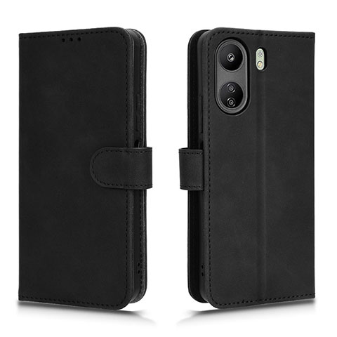 Handytasche Stand Schutzhülle Flip Leder Hülle L01Z für Xiaomi Redmi 13C Schwarz