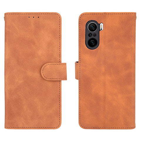 Handytasche Stand Schutzhülle Flip Leder Hülle L01Z für Xiaomi Redmi K40 Pro 5G Braun