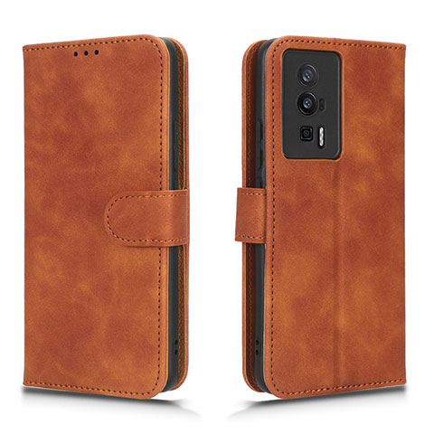 Handytasche Stand Schutzhülle Flip Leder Hülle L01Z für Xiaomi Redmi K60 5G Braun