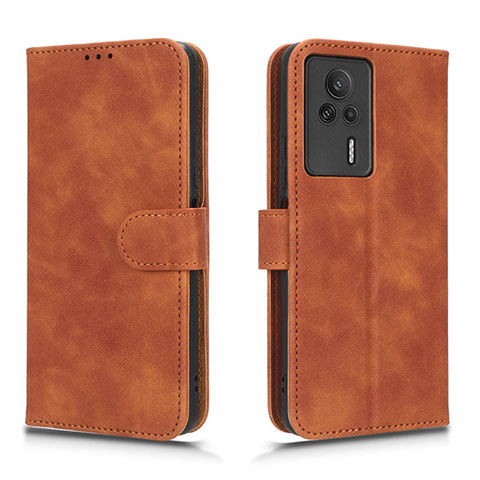 Handytasche Stand Schutzhülle Flip Leder Hülle L01Z für Xiaomi Redmi K60E 5G Braun