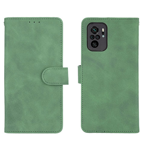 Handytasche Stand Schutzhülle Flip Leder Hülle L01Z für Xiaomi Redmi Note 10 4G Grün