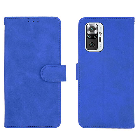 Handytasche Stand Schutzhülle Flip Leder Hülle L01Z für Xiaomi Redmi Note 10 Pro 4G Blau