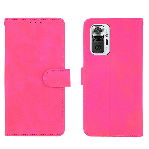 Handytasche Stand Schutzhülle Flip Leder Hülle L01Z für Xiaomi Redmi Note 10 Pro 4G Pink