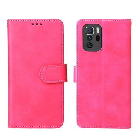 Handytasche Stand Schutzhülle Flip Leder Hülle L01Z für Xiaomi Redmi Note 10 Pro 5G Pink